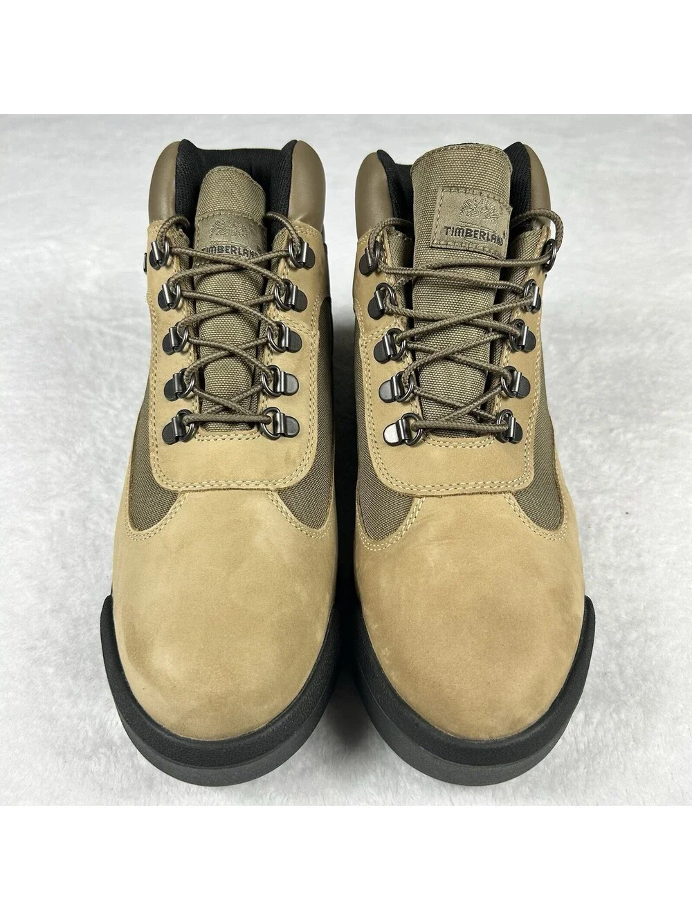 Timberland Field Boots WP Mid Lace Men’s Size 9.5 Beige Nubuck Hiking Boots New